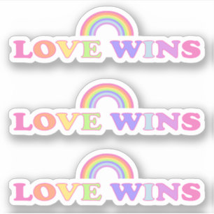 Adesivo Vitórias do amor - LGBT/arco-íris do orgulho gay