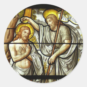 Adesivo Vitral adulto de Jesus John The Baptist do