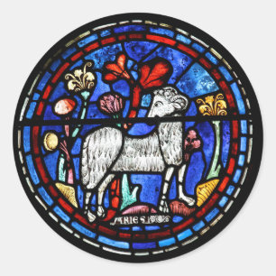 Adesivo Vitral gótico Windows RS da astrologia do Aries