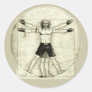 Adesivo Vitruvian MMA Man