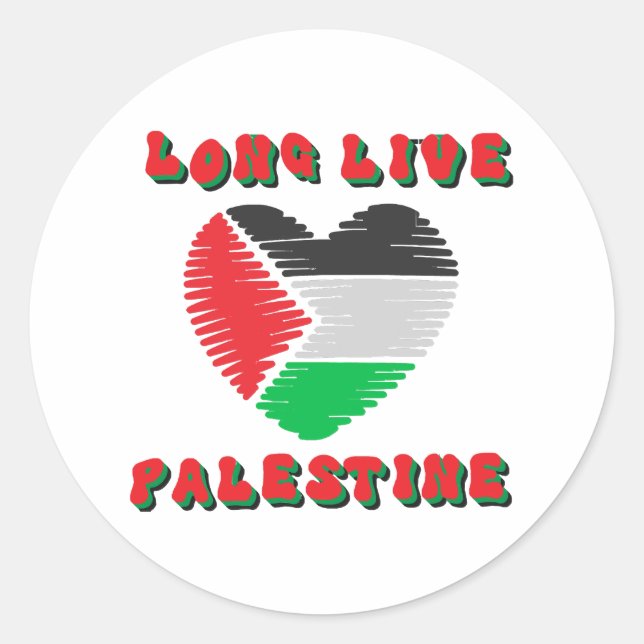 Adesivo Viva a Palestina (Frente)
