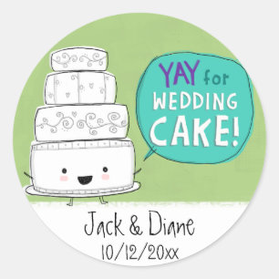 Adesivo VIVA ao Bolo de Casamento! Personalizável