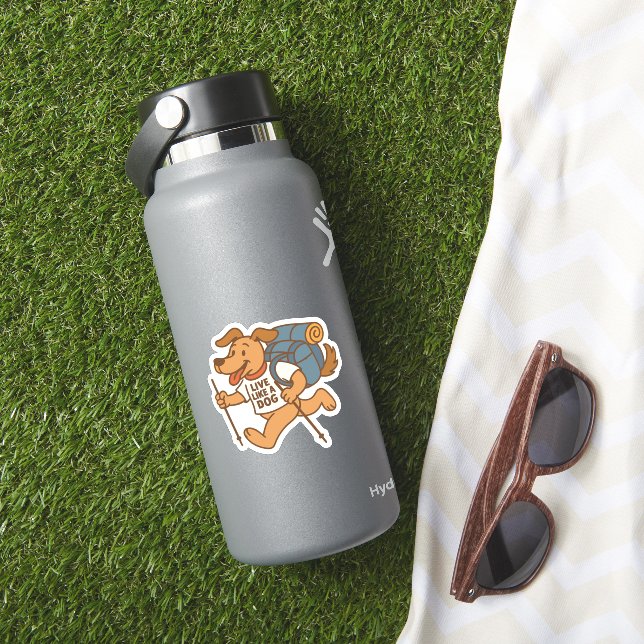 Adesivo Viva como um Cachorro caminhando (HydroFlask Insitu)