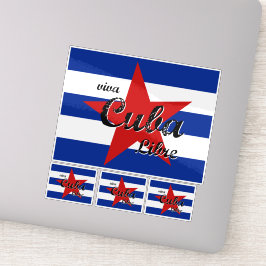 Adesivo Viva Cuba Libre, Havana, Fidel Castro, Che Guevara