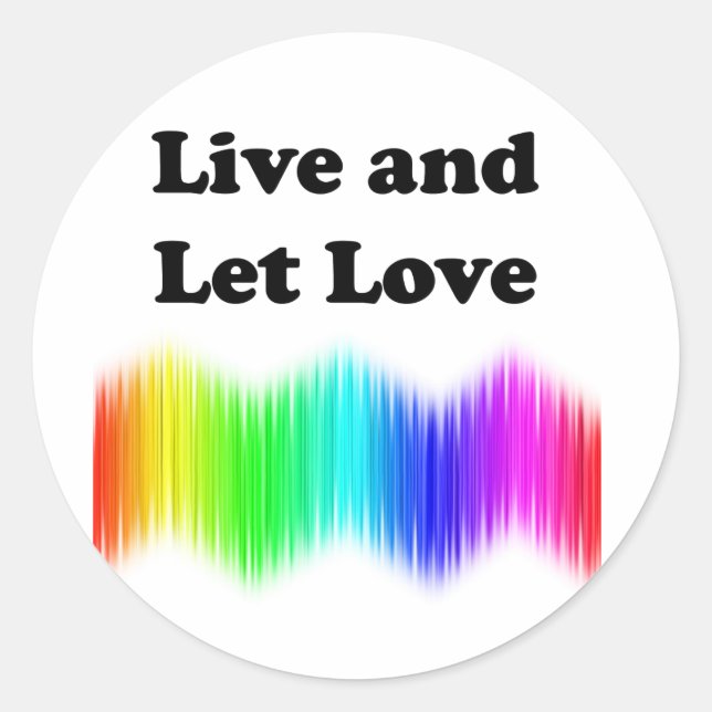 Adesivo Viva e deixe o amor (Frente)