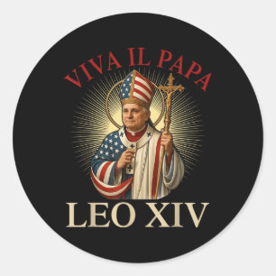 Adesivo Viva Il Papa Leo Xiv Primeiro Pontiff Americano