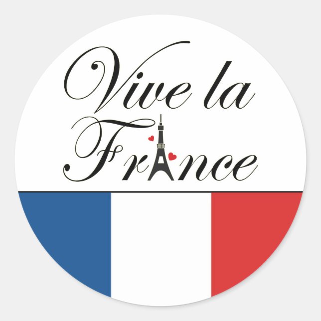 Adesivo Viva la France Tipografia (Frente)