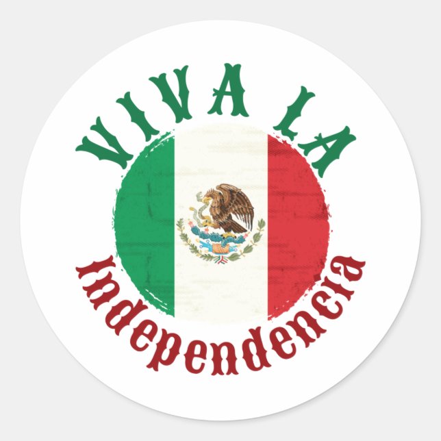 Adesivo Viva la Independencia Dia da Independência Mexican (Frente)