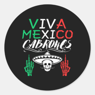 Adesivo Viva México Dia da Independência dos Cabrones Band