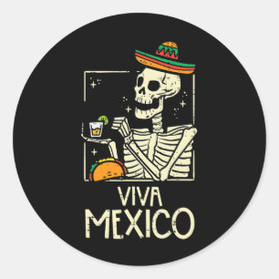Adesivo Viva México Skeleton Cinco De Mayo Indepen Mexican