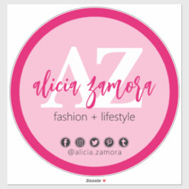 Adesivo Viva Modern Magenta - Personalizado Influenciador 