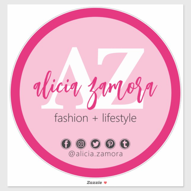 Adesivo Viva Modern Magenta - Personalizado Influenciador  (Folha)