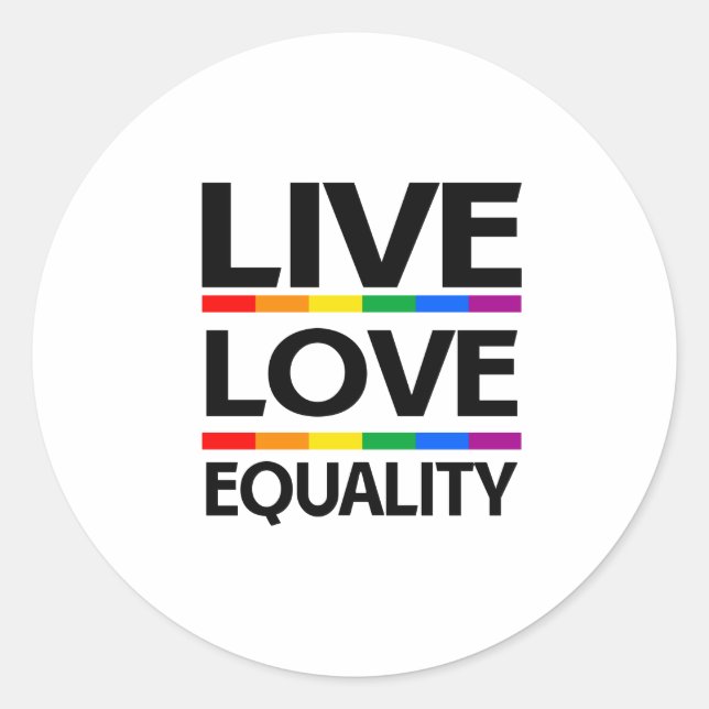 Adesivo Viva o Amor à Igualdade (Frente)