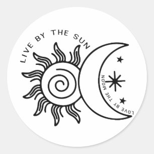 Adesivo "Viva pelo Sol, Amor pela Lua-Celestial