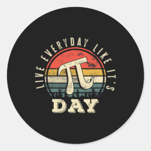 Adesivo Viva todos os dias como se fosse o dia do Pi Engra