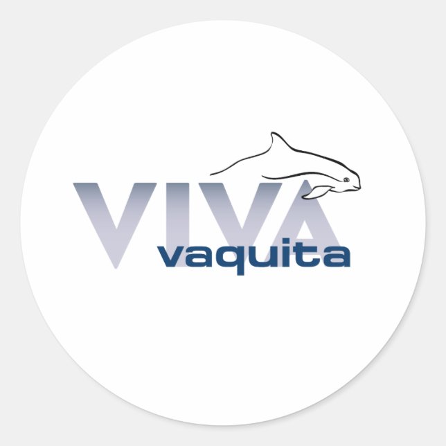 Adesivo Viva Vaquita Round Sticker (Frente)