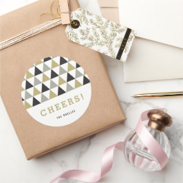 Adesivo Vivas de Ano Novo Dourado Prateado Mod Geométrico 