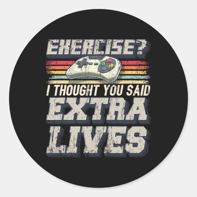 Adesivo Vive Engraçado Controlador de Jogo de Vídeo Trazen (Frente)