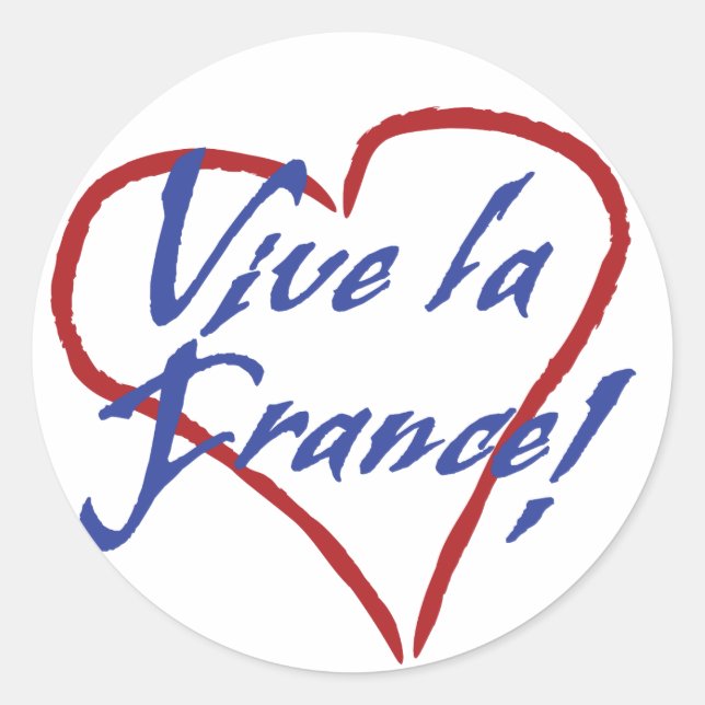 Adesivo Vive la France Round Sticker (Frente)
