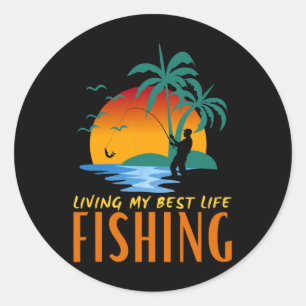 Adesivo Vivendo Minha Melhor Vida Vivo Para Pescar E Pesca