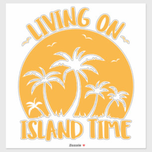 Adesivo Vivendo Nas Palmeiras E No Sol Insulares