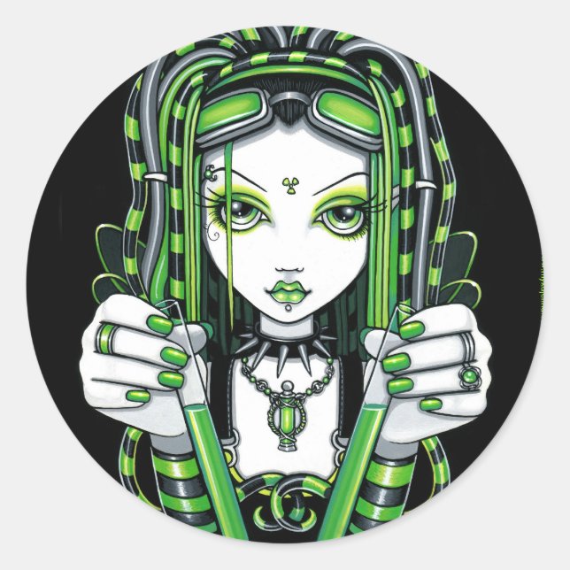 Adesivo "Vivian" Cybergoth Dark Industrial Fairy Stickers (Frente)