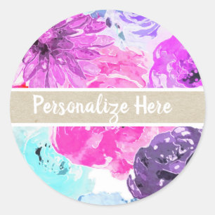 Adesivo Vívido Violeta Ousado Floral Flores Roxo Chic Favo