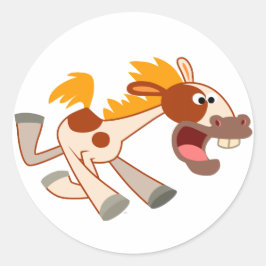 Adesivo Vivo Cartoon Pinto Horse Sticker