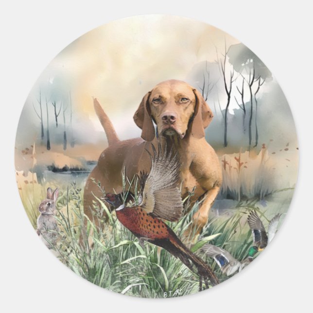 Adesivo Vizsla, Arte (Frente)