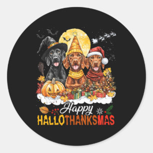 Adesivo Vizsla Dog Halloween Christmas Happy Hallothanksma