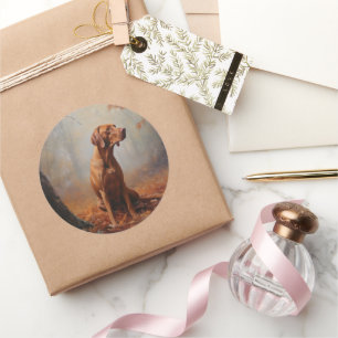 Adesivo Vizsla no Outono Leaves Caiem Inspire