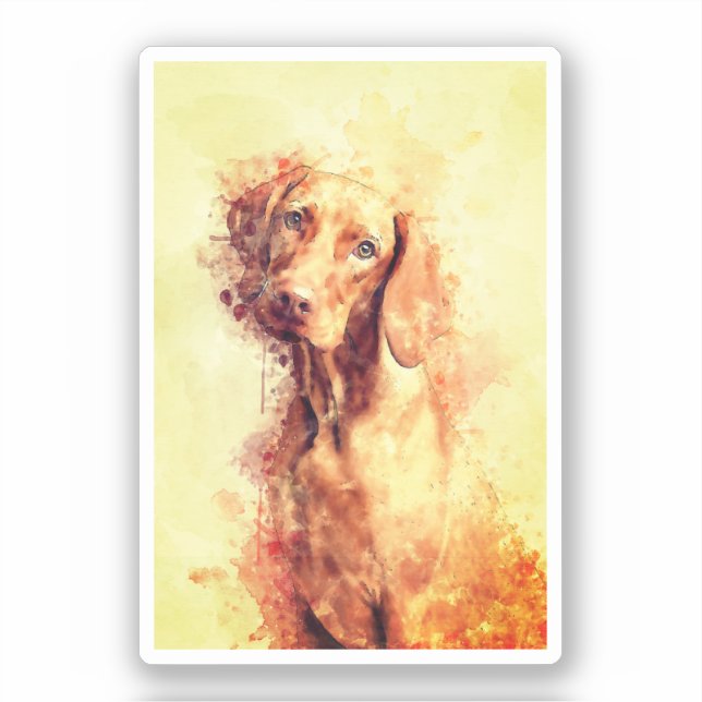 Adesivo Vizsla Watercolor (Frente)