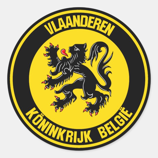 Adesivo Vlaanderen Round Emblem (Frente)