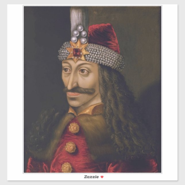 Adesivo Vlad Tepes: Impaler, Dracula Dragão Príncipe Voivo (Folha)