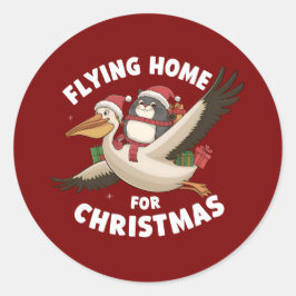Adesivo Voando Para Casa No Natal