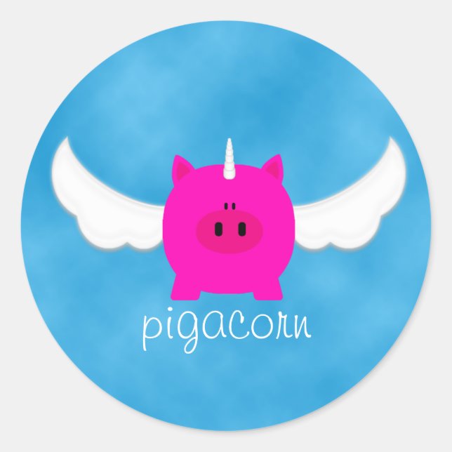 Adesivo Voando Pigacorn (Frente)