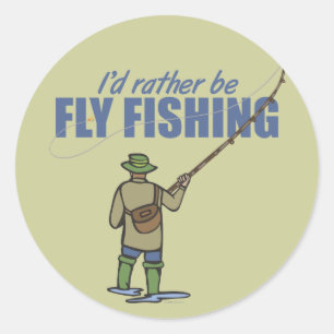 Adesivo Voar pescando em Waders