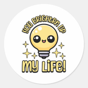 Adesivo Você Brilha Minha Vida! Lâmpada Cuja Lâmpada É Fei