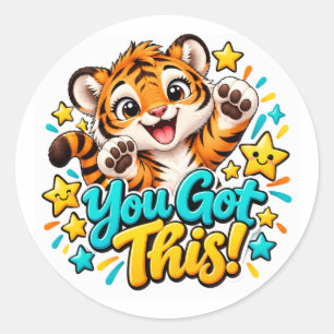 Adesivo Você Consegue Isso Encorajamento Tigre
