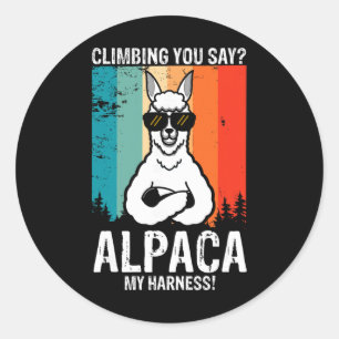 Adesivo Você Diz Alpaca Escalar Meu Arnês Llama Escalada E