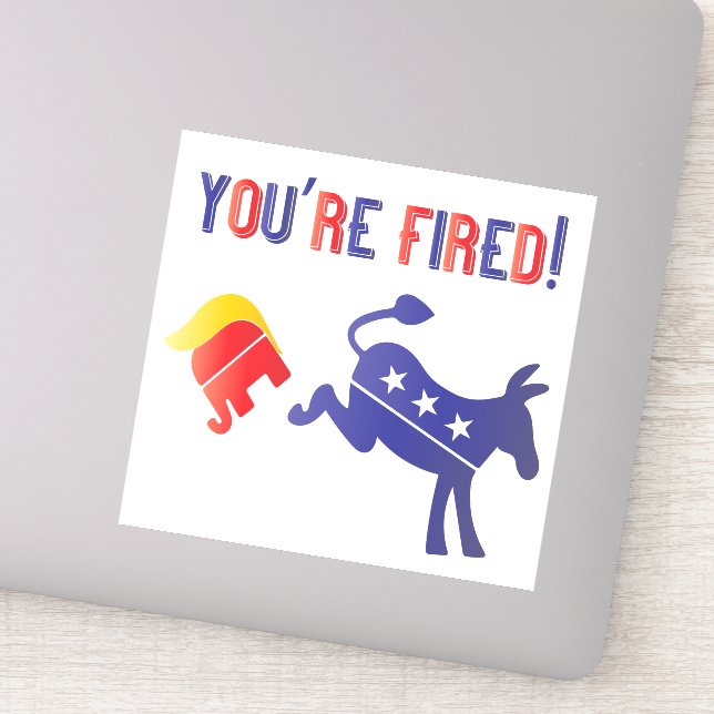 Adesivo Você é a Fired Democrat Defeats Trump (Detalhe)