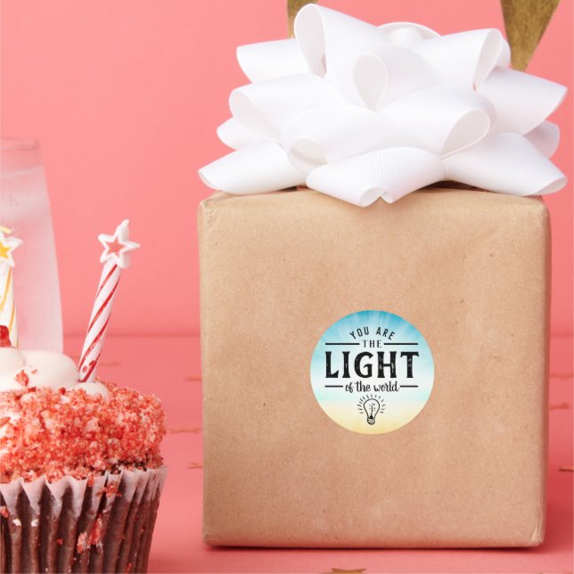 Adesivo Você é a Luz do Mundo, Bíblia Verso Design (Festa)