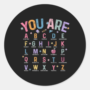 Adesivo Você É Alfabeto Letras Aprenda Abcs Inspiration Te