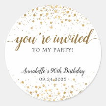 Você é Confetti Dourado do Partido Confetti Aniver