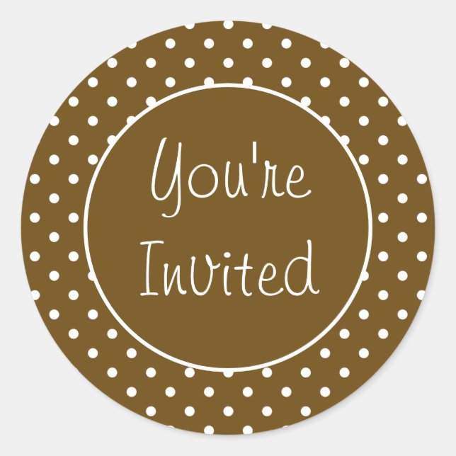 Adesivo Você é convidado para o Foco de Envelope Bolinhas  (Frente)