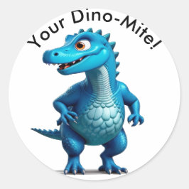 Adesivo Você é Dino-Mite! Personalizar Texto de Editar Nom
