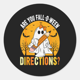 Adesivo Você é Direção Fall-o-ween Engraçado Sarcástico Ci