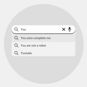 Adesivo Você é engraçado ao completar automaticamente o hu