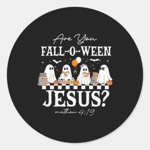Adesivo Você é Fall-o-ween Jesus Mateus 4_19 Halloween C