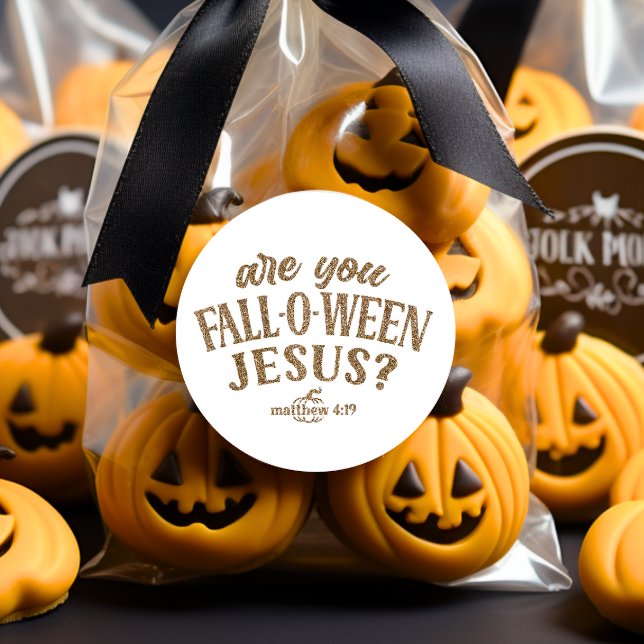 Adesivo Você é Jesus CAIU-O-WEEN? Christian Halloween (Criador carregado)